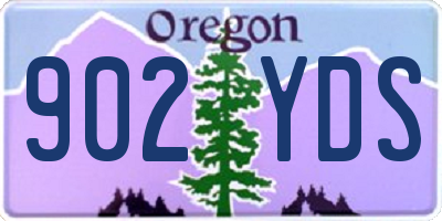 OR license plate 902YDS