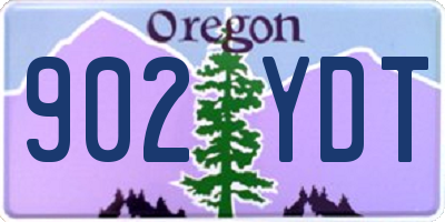 OR license plate 902YDT