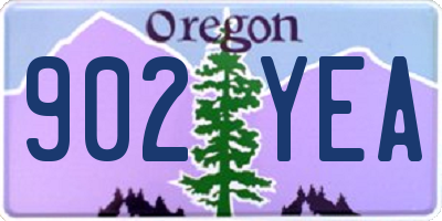 OR license plate 902YEA