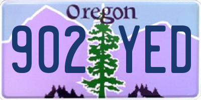 OR license plate 902YED