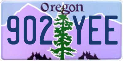 OR license plate 902YEE