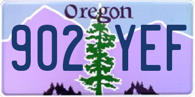OR license plate 902YEF