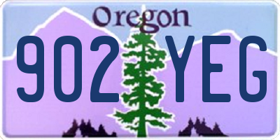 OR license plate 902YEG