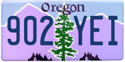 OR license plate 902YEI
