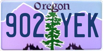 OR license plate 902YEK