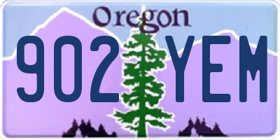 OR license plate 902YEM