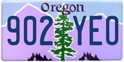 OR license plate 902YEO