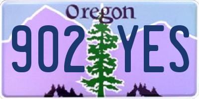 OR license plate 902YES