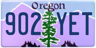 OR license plate 902YET