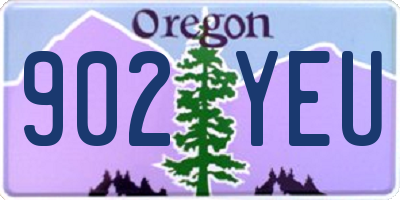 OR license plate 902YEU