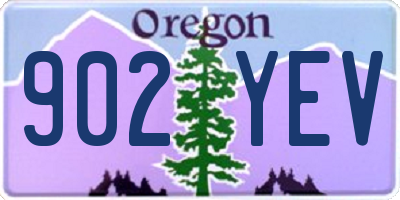 OR license plate 902YEV