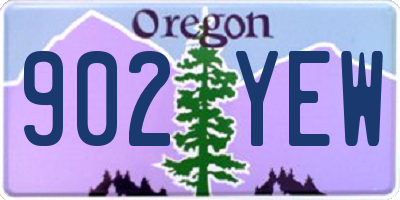OR license plate 902YEW