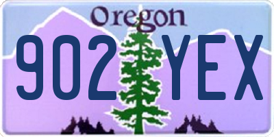 OR license plate 902YEX