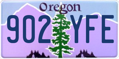 OR license plate 902YFE
