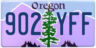 OR license plate 902YFF
