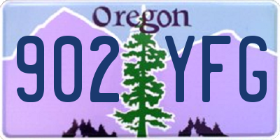 OR license plate 902YFG