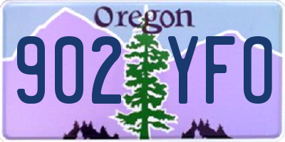 OR license plate 902YFO
