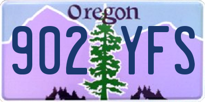OR license plate 902YFS