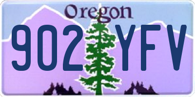OR license plate 902YFV