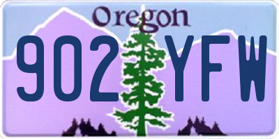OR license plate 902YFW