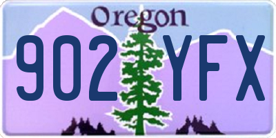 OR license plate 902YFX