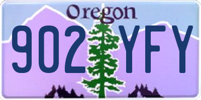 OR license plate 902YFY