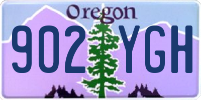 OR license plate 902YGH