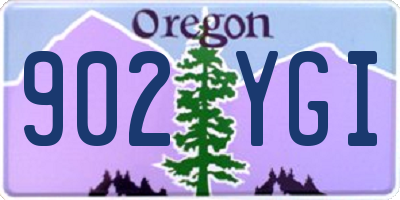 OR license plate 902YGI