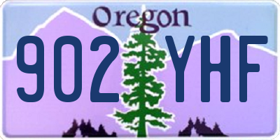 OR license plate 902YHF