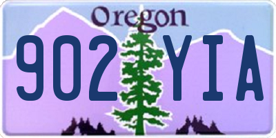 OR license plate 902YIA