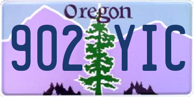 OR license plate 902YIC