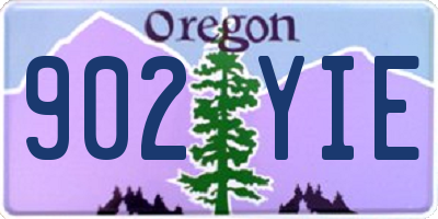 OR license plate 902YIE