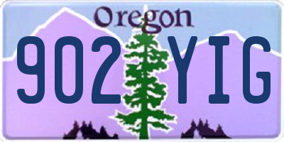 OR license plate 902YIG