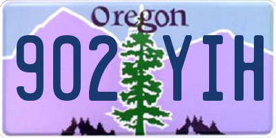 OR license plate 902YIH