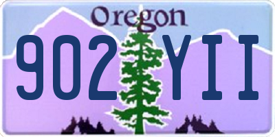 OR license plate 902YII