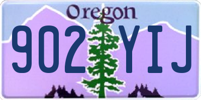 OR license plate 902YIJ