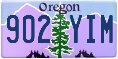 OR license plate 902YIM