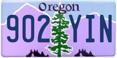 OR license plate 902YIN