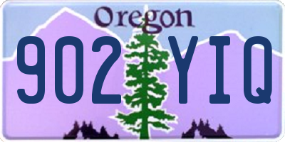 OR license plate 902YIQ