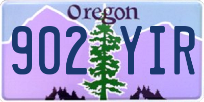 OR license plate 902YIR