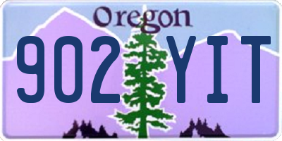 OR license plate 902YIT