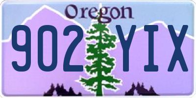 OR license plate 902YIX
