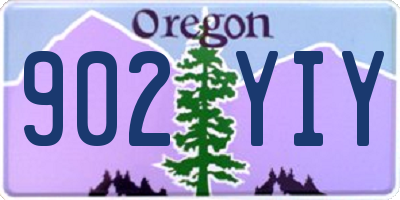 OR license plate 902YIY