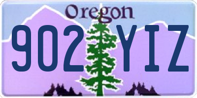 OR license plate 902YIZ