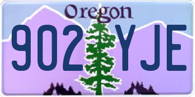OR license plate 902YJE