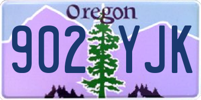 OR license plate 902YJK