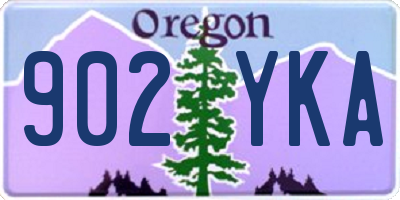 OR license plate 902YKA