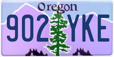 OR license plate 902YKE