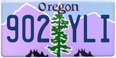 OR license plate 902YLI