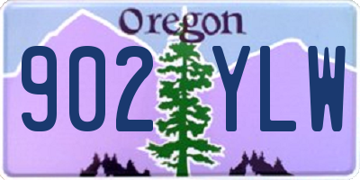 OR license plate 902YLW